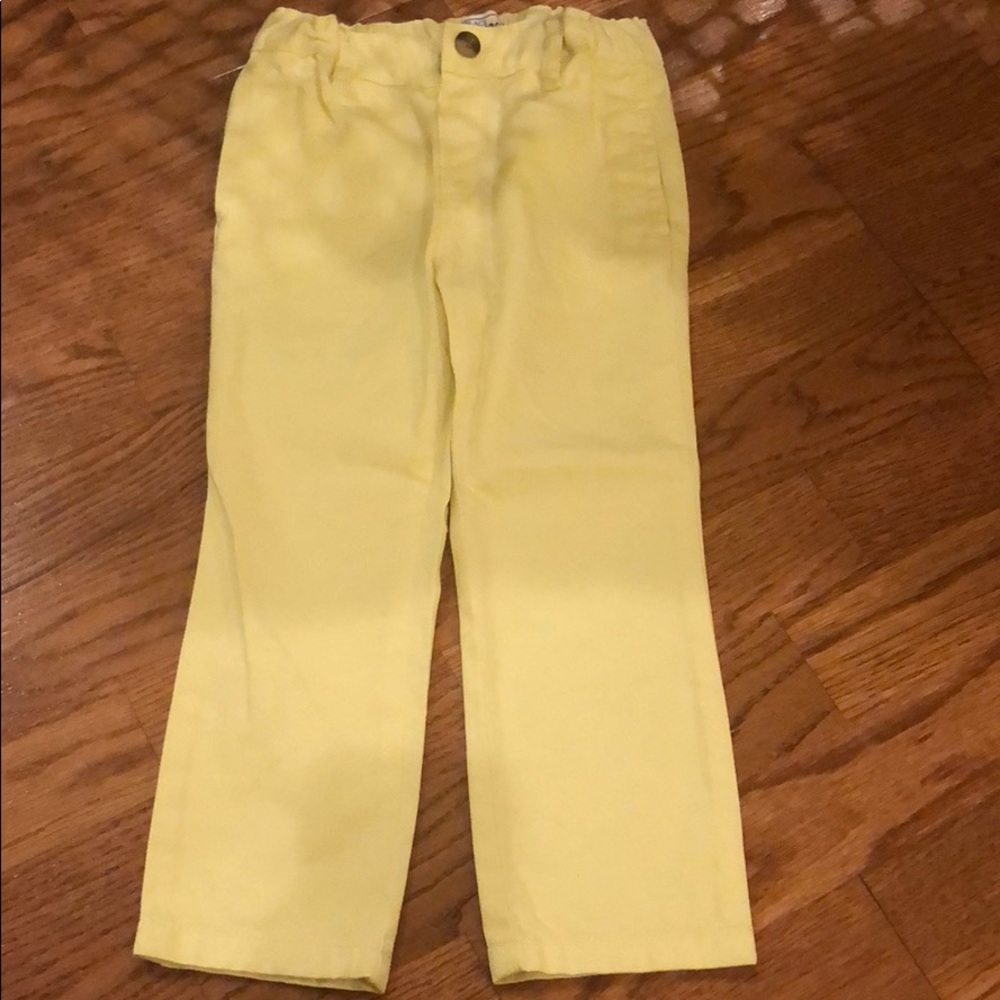 3t boys children’s place pale yellow pants.
